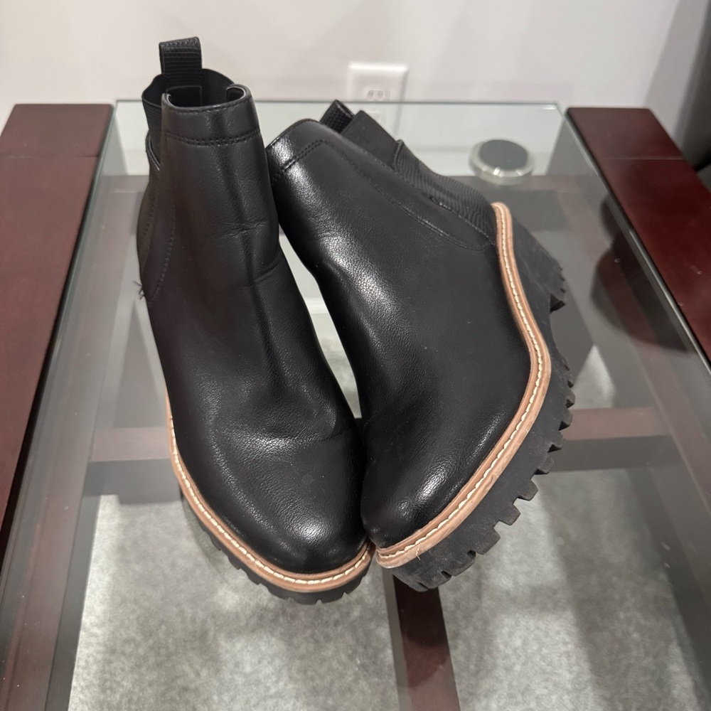 Lucky Brand Black Leather Ankle Boot - Picture 7 of 9